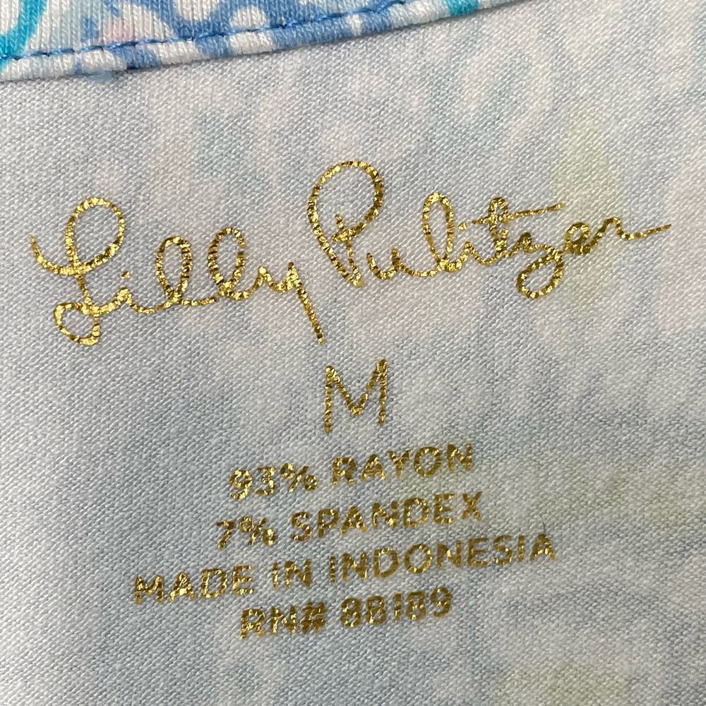 Lilly Pulitzer Blue Lapis Lantern Sophiletta Mini Dress Coastal Grandma Beach M - Picture 4 of 6